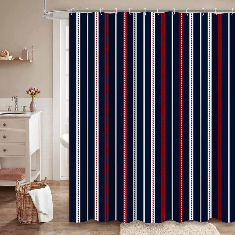 Rideau de douche Stripe, L 72 po x l 78 po