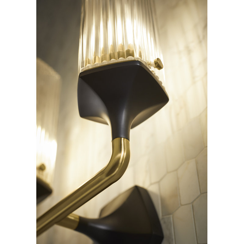 Occasion 2 - Light Plug-in Armed Sconce, Gold/Matte Black