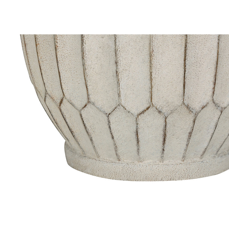 Lighting, 24 po, lampe de table, résine crème, abat-jour ivoire / crème, transitionnel