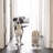 Clear Freestanding Pet Gate with Door-912308566