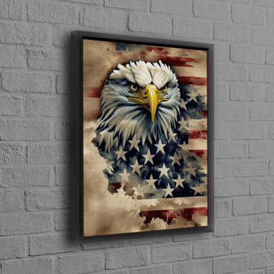 American Flag and Eagle Themed Cotton Canvas Wall Art Ideal for Modern Room Decoration