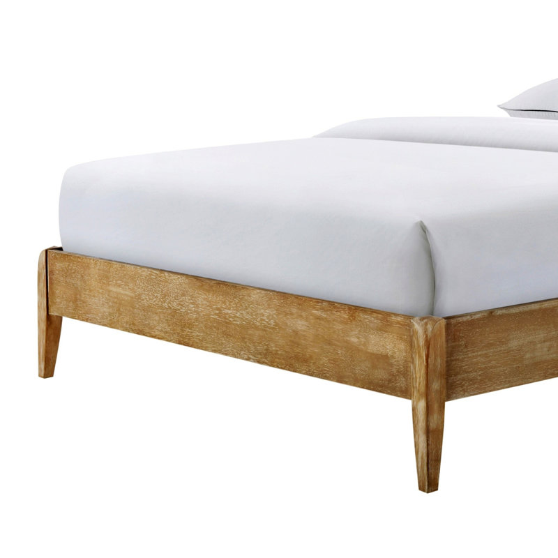 Lit plateforme moderne, cadre de lit de chambre à coucher avec tête de lit tapissier