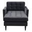 Chaise longue capitonnée à deux accoudoirs carrés-276628383