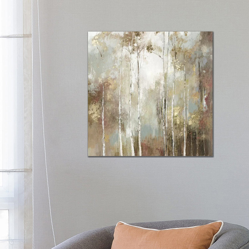 Fine Birch I by Allison Pearce - Painting on Canvas, 66.04 cm H x 66.04 cm W x 1.91 cm D, No Frame