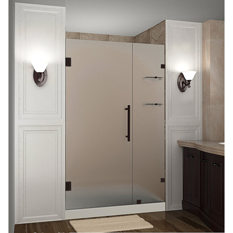 Nautis GS 52'' x 72'' Frameless Hinged Shower Door in Bronze