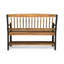 Banc Classic Imperial, design avec tablette, bois, finition avec accoudoirs noirs, profondeur de l'ensemble de 52,25 po, profondeur d'assise de 17,75 po, largeur de 45,25 po