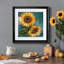 Tournesol II par J Paul - reproduction d'art sur papier encadrée-467111977-467111978