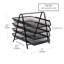 Plateau à papier à 4 niveaux, organisateur de bureau, rangement pour dossiers, bureau, filet métallique, L 12 po x l 13,75 po x H 12,5 po, paquet de 2, noir