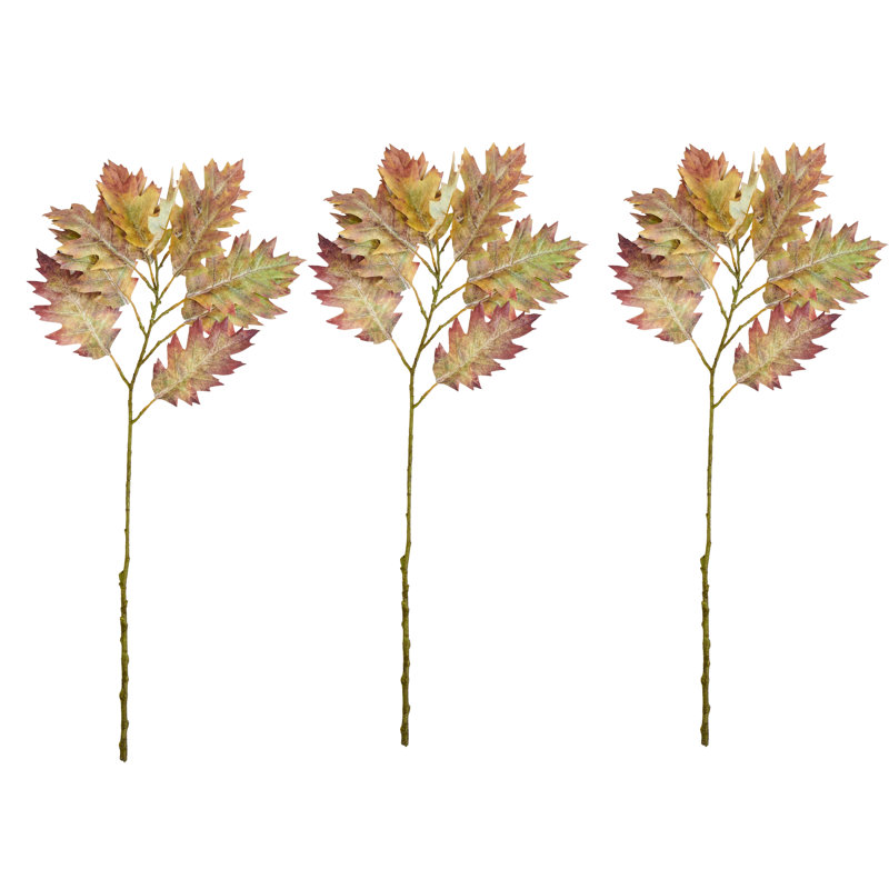 29" Artificial Fall Oak Leaves Spray