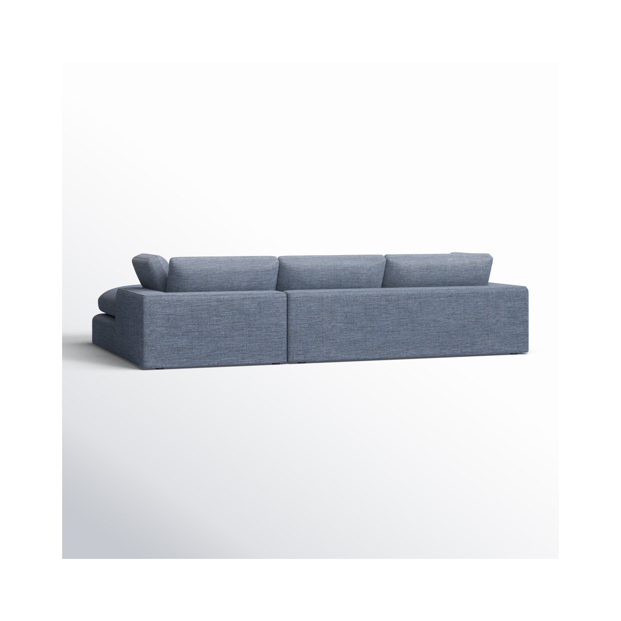 Asher 2 - Piece Upholstered Chaise Sectional , Right Hand Facing, Brent Dark Gray Performance Chenille