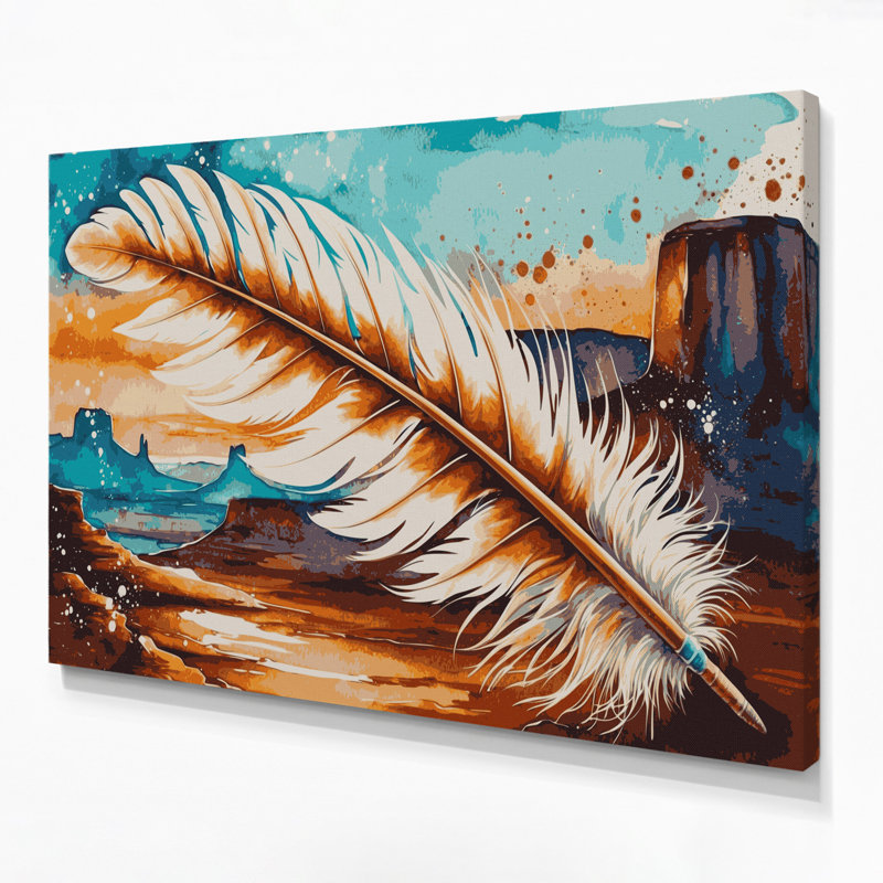 Art mural sur toile vert Southwestern, H 11 po x l 14 po