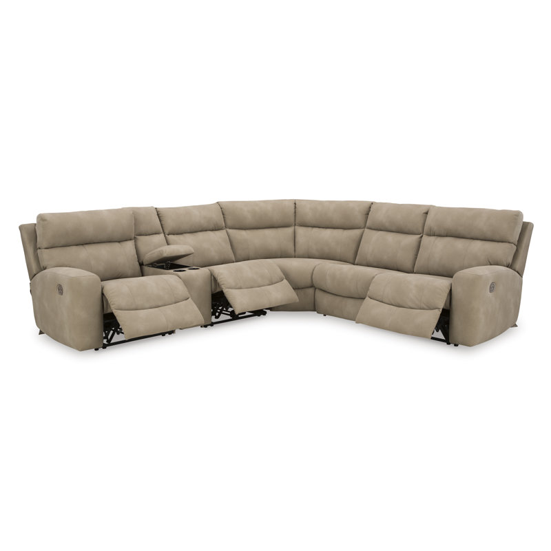 Canapé modulaire inclinable électrique 6 pièces DuraPella de nouvelle génération, H 41 po x l 131 po x P 118 po