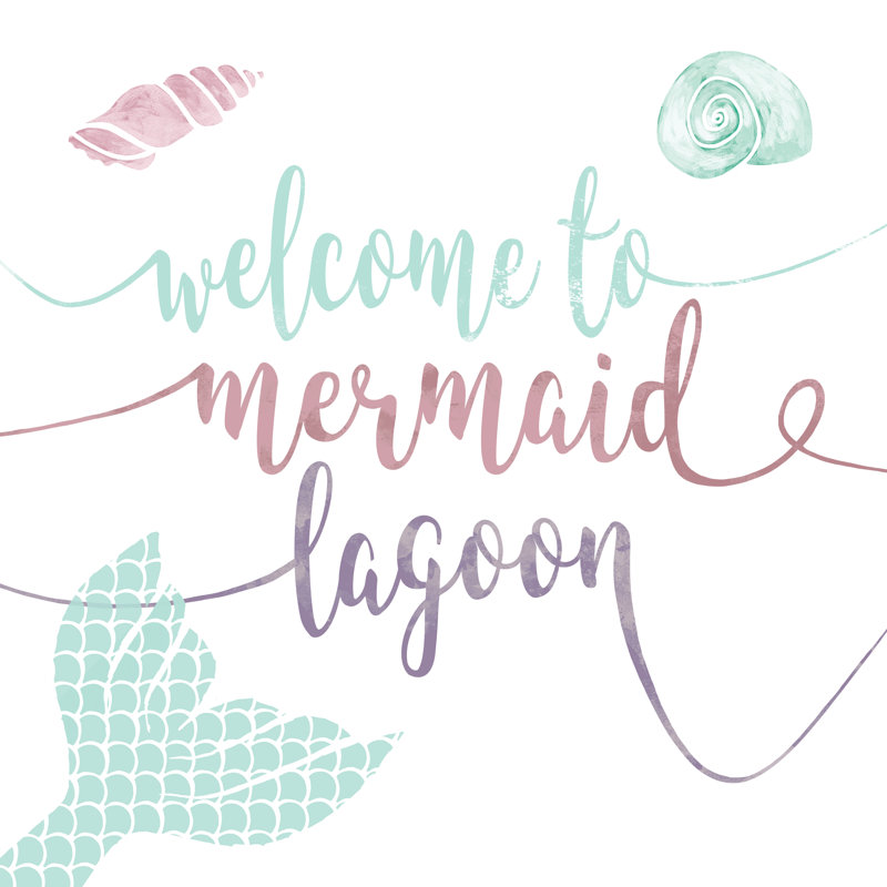 Welcome Mermaid Lagoon - Wrapped Canvas Print, 122cm H x 122cm W x 3.8cm D