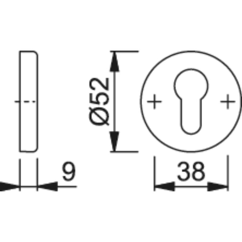 Amarni Brescia Euro Profile Escutcheon (Pair), Anthracite Grey