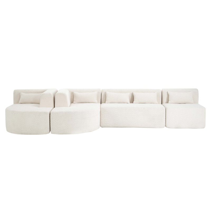 Canapé modulaire rembourré Boneless, Beige