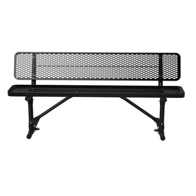 Banc de pique-nique 72 po en métal 72 po pour 3-4 adultes