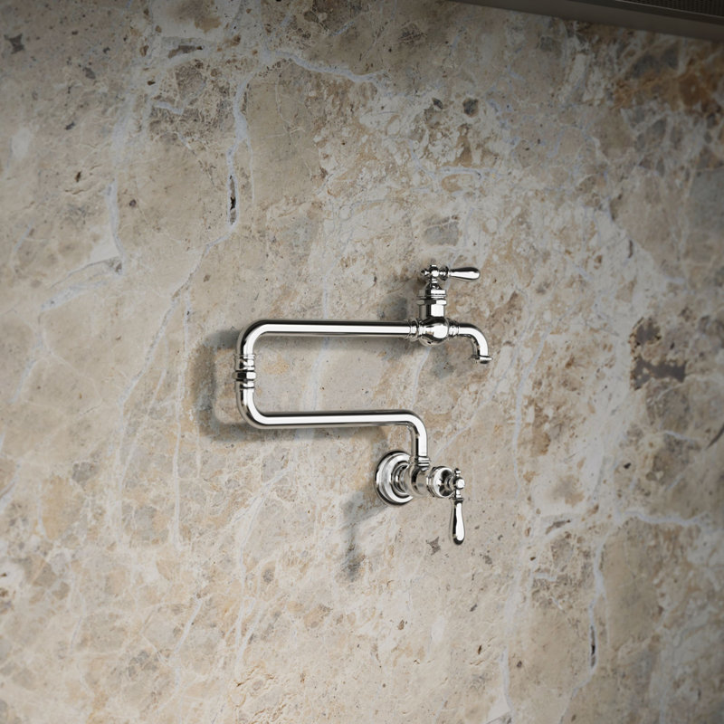 Artifacts® Single-Hole Wall-Mount Pot Filler, Polished Chrome