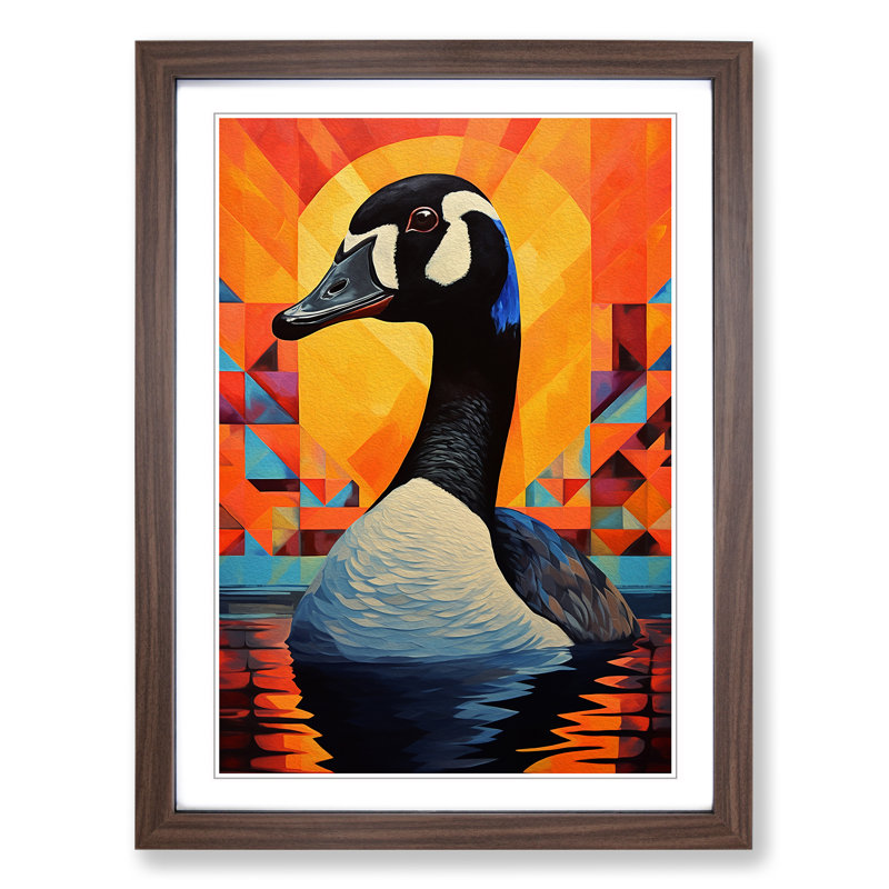 Goose Constructivism Art - Framed Print
