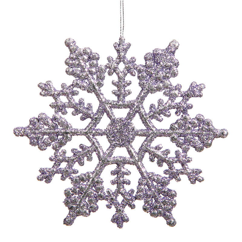 Ornement flocon de neige scintillant, Lavande