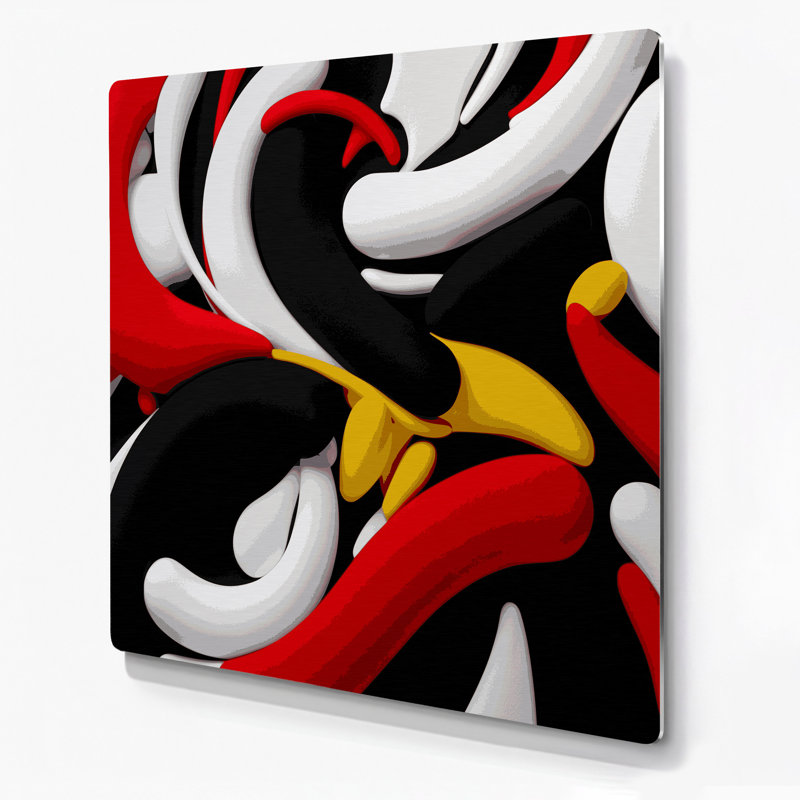 Art mural gris Biomorphic Abstraction 82, H 16 po x l 16 po
