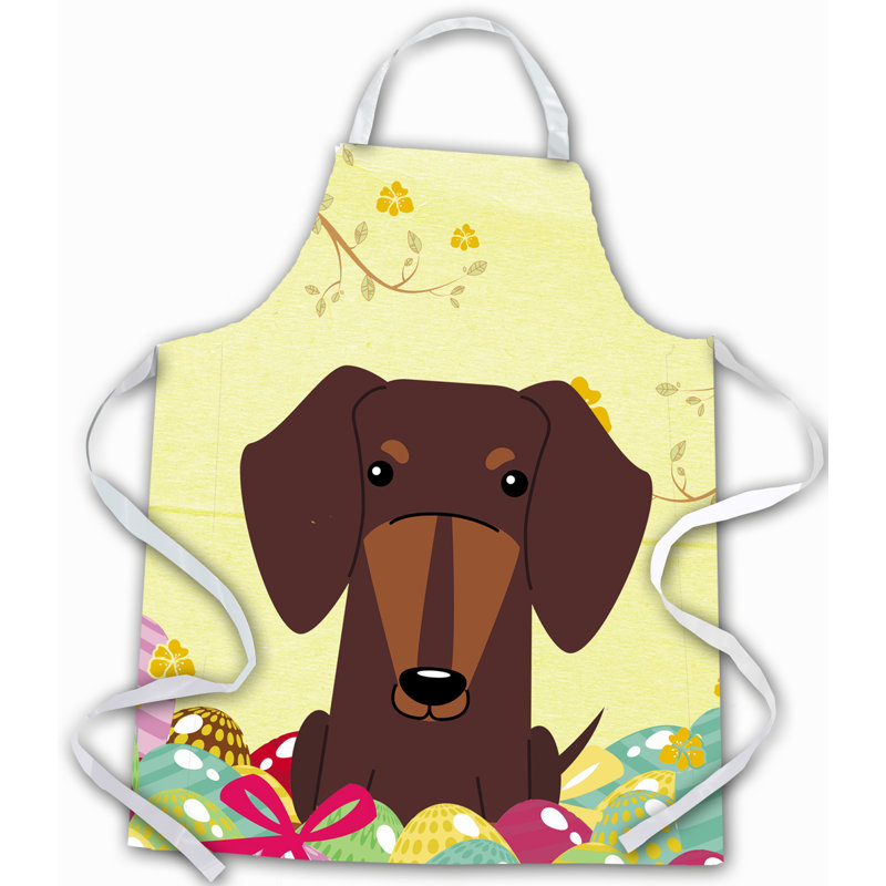 Tablier œufs de pâques, Chow-chow, Jaune / chocolat