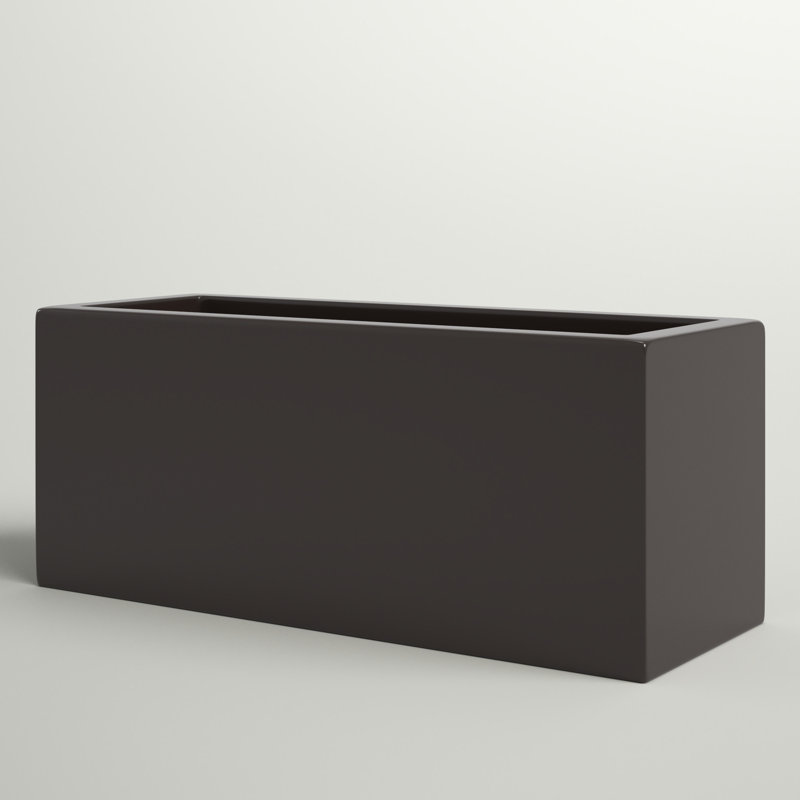 Bac à fleurs rectangulaire Cogburn Belmont, H 20 po x l 48 po x P 18 po, Brun