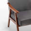 Chaise d'appoint avec revêtement en velours et structure en bois massif, mobilier de salon classique de style Mid-Century moderne pour sièges supplémentaires-41996909