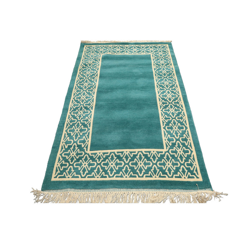 Tapis transitionnel indo tibétain en laine noué à la main 4 x 6