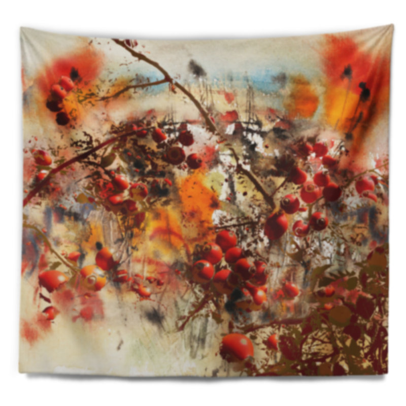Tapisserie florale Brier Rose, H 50 po x l 60 po