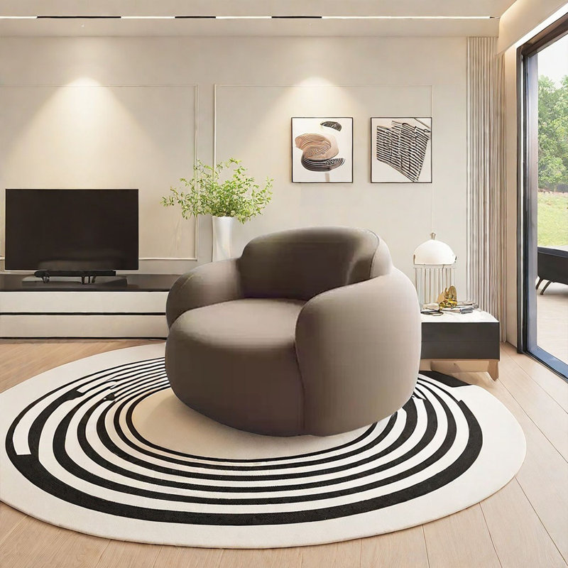 Semi-circular curved light luxury sofa