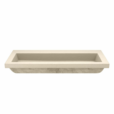 Trough Concrete Handmade Rectangular Drop-in Bathroom Sink