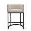 Upholstered Counter Stool with Metal Frame-315673798