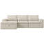 Canapé modulaire Boneless de 106,7 po avec siège profond, canapé rembourré en forme de L pour le salon, canapé moderne à 3 places sans os avec repose-pieds mobile, housse amovible, aucun assemblage requis-1040712850