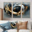 Formes et lignes abstraites noires et dorées IV - Formes abstraites, art mural-107213560-107213550