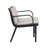 Outdoor Patio PP Loveseat, Black Frame With Beige Cushion-1211083733-1211083732