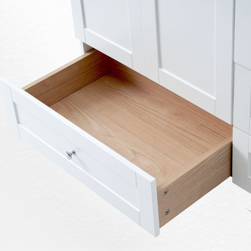 Meuble-lavabo simple 36 po avec lavabo en résine, Blanc