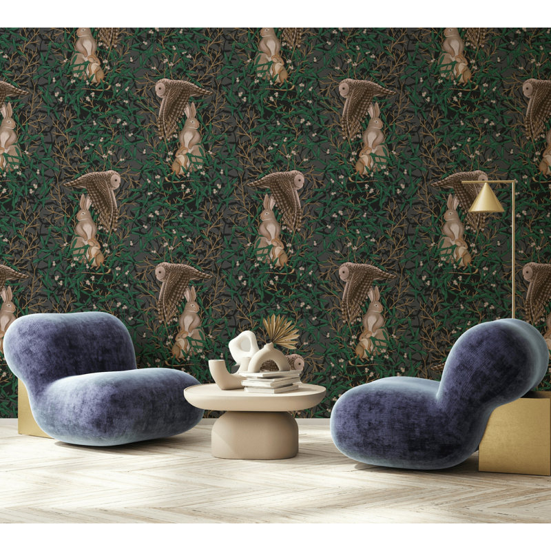 Papier peint amovible Enchanted Woodland Whispers, L 96 po x l 28 po
