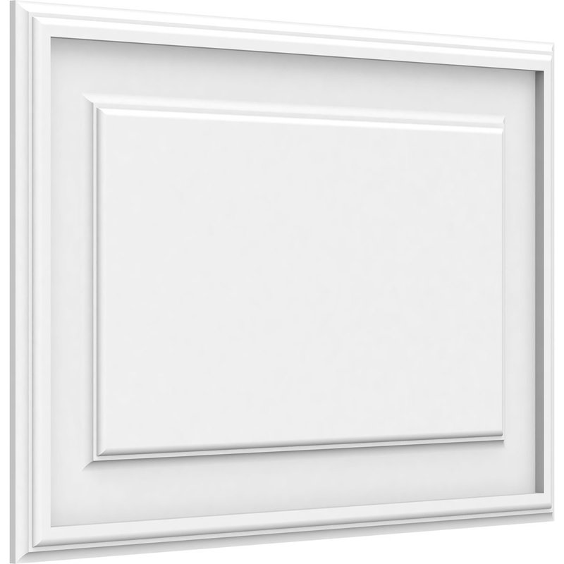 Panneau mural surélevé en PVC blanc Legacy, H 16 po x l 24 po x P 0,63 po