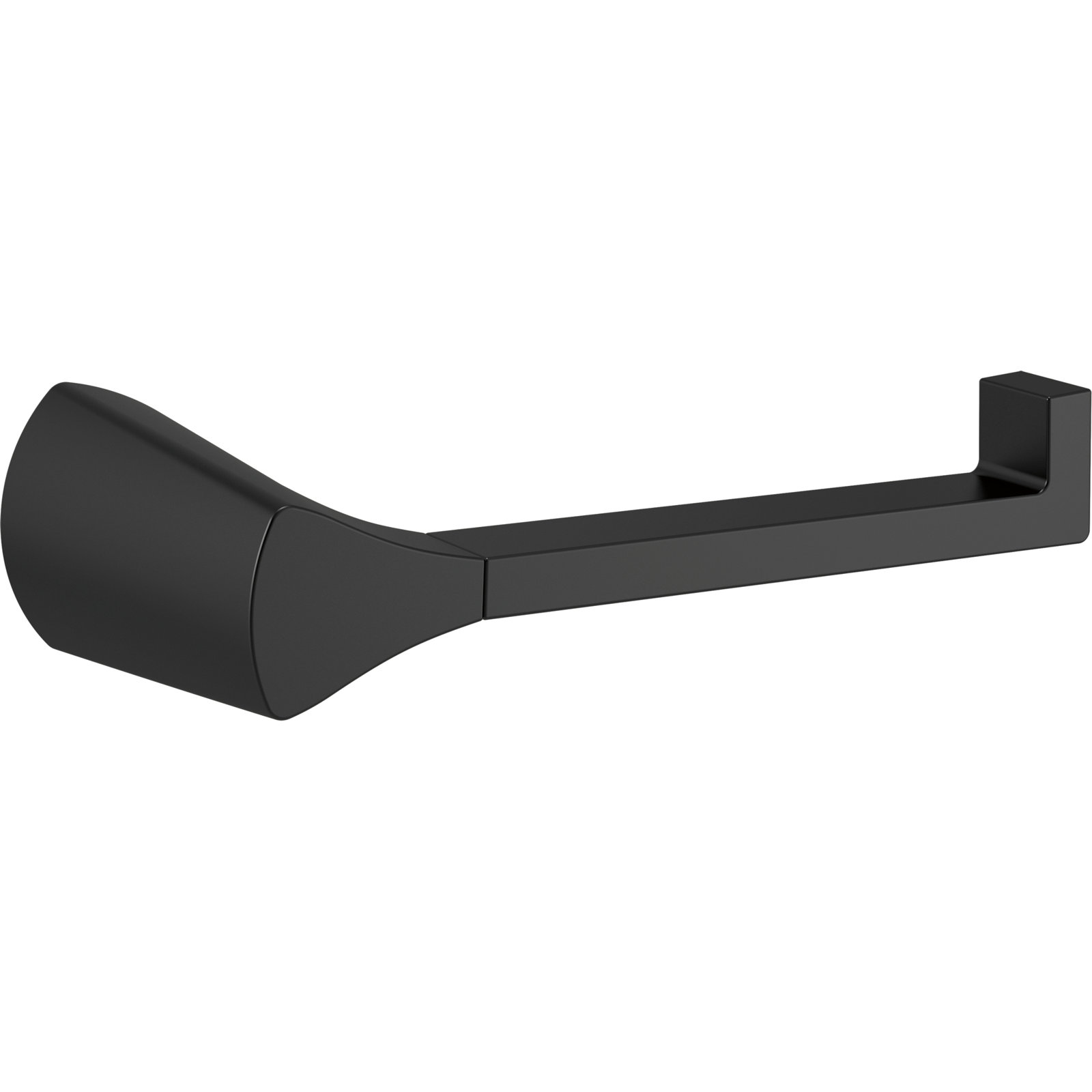 Zura Wall Mount Toilet Paper Holder, Matte Black