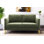 Causeuse moderne en velours côtelé de 60,63 po de largeur, coussins rembourrés moelleux, structure en bois massif, mobilier de salon et d'appartement compact