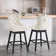 Ensemble de 2 tabourets de bar pivotants Ismaael