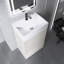Meuble-lavabo autoportant moderne rayé 20 po avec lavabo en céramique