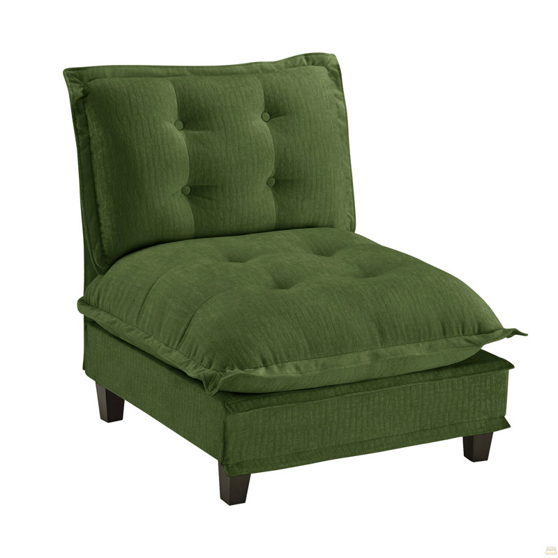 Canapé sans accoudoirs en chenille - vert, Vert