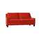 Aspen Polyester Blend Square Arm Sofa with Reversible Cushions