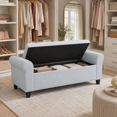 Bridgemon Fabric Upholstered Storage Bench