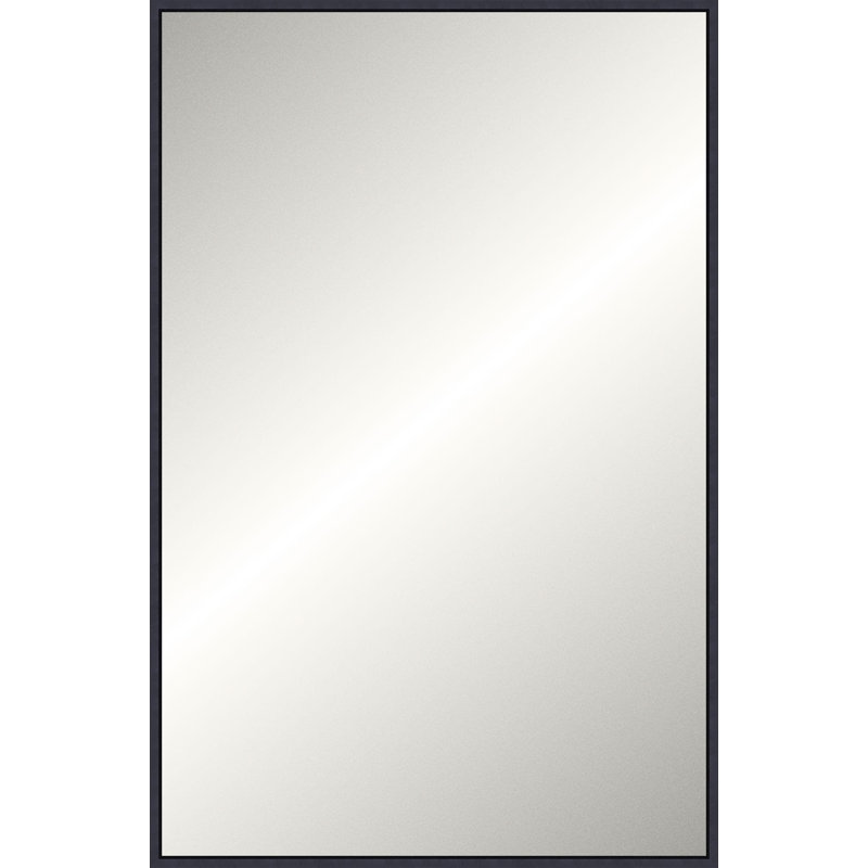 Floater 2 Solid Wood Mirror, Matte Black, Rectangle, 35.25" x 23.25"