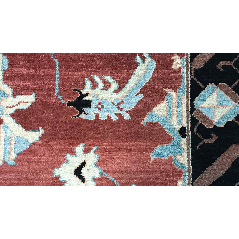 Hand-Knotted High-Quality Rust Area Rug