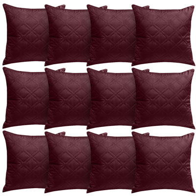 Aspire Homeware Diamond-Pattern Square Velvet Cushion Cover