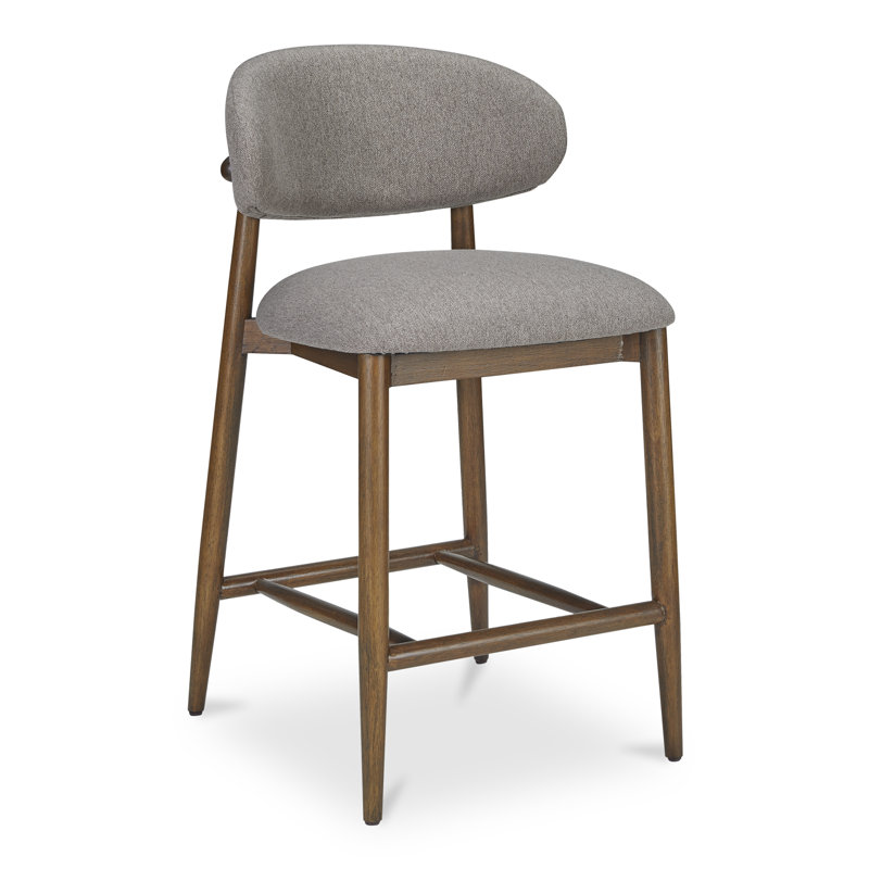 Deloris 26.5" Counter Stool, Grey Performance Chenille