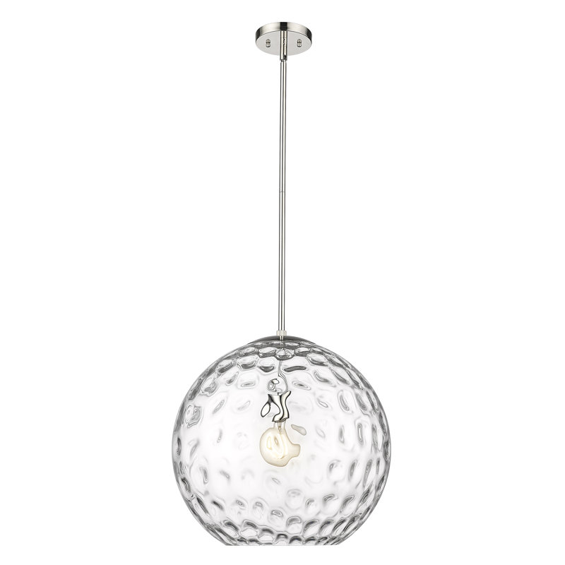 Luminaire suspendu 1 lumière, H 17 po x l 18 po x P 18 po